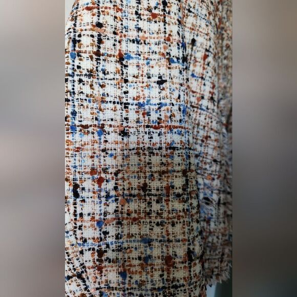 Ann Taylor Multicolor Flannel Tweed Jacket Size 4 - Picture 7 of 11